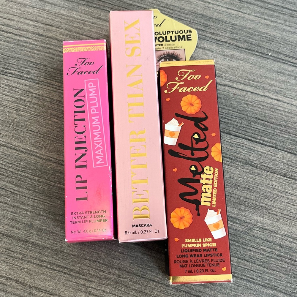 💫NEW💫 Too Faced bundle — lip injection, lipstick & mascara 💋